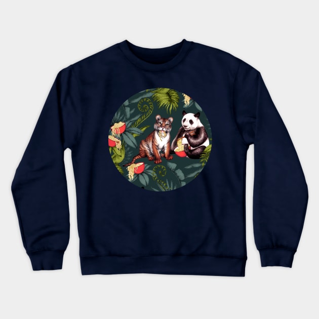 Exotic Noodle Jungle Crewneck Sweatshirt by PerrinLeFeuvre